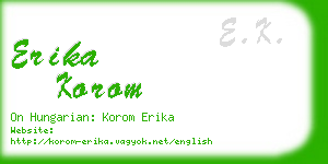 erika korom business card